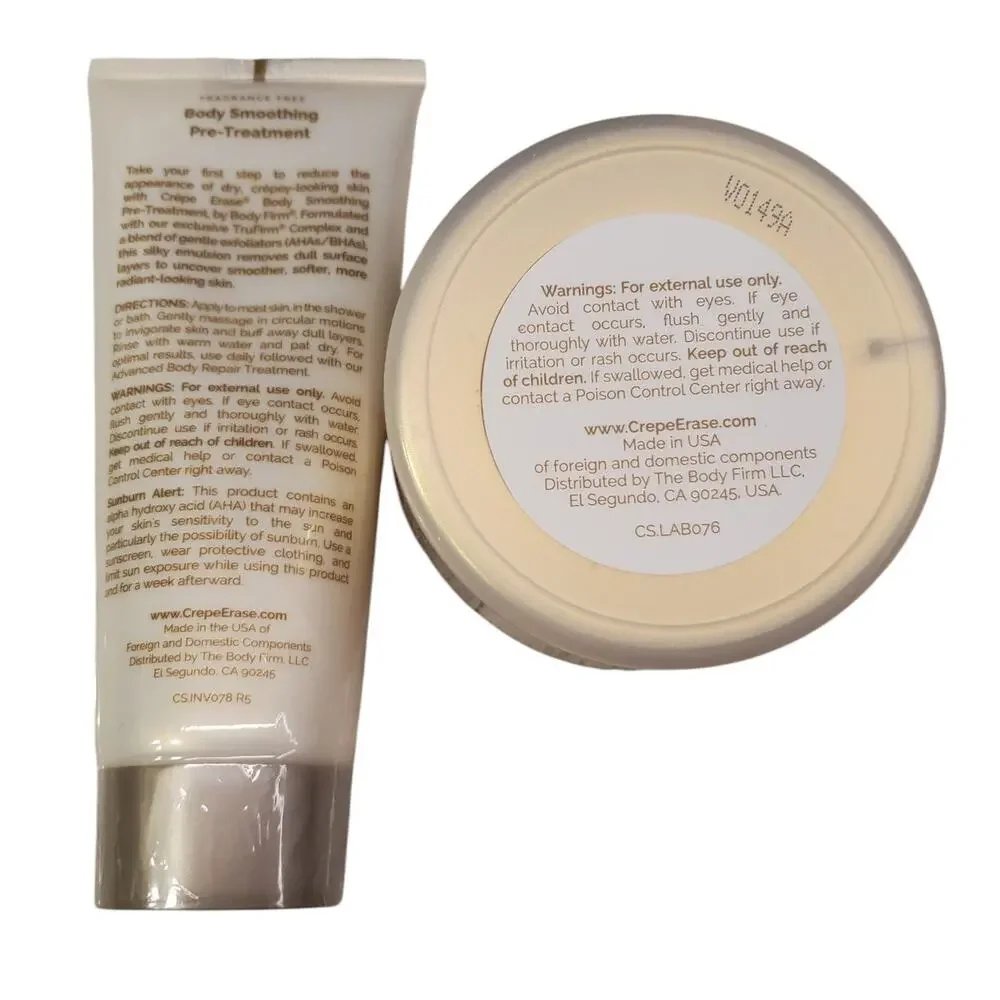 Crepe Erase Body Smoothing Pre Treatment w/ Trufirm Advanced Body Repair NEW